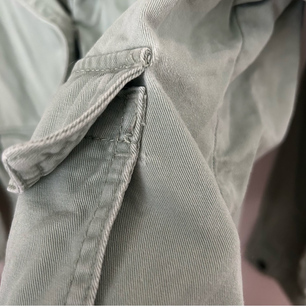 Eddie Bauer Jacket Legend Wash Green Cargo Lightweight Fall Spring Neutral - Picture 6 of 9